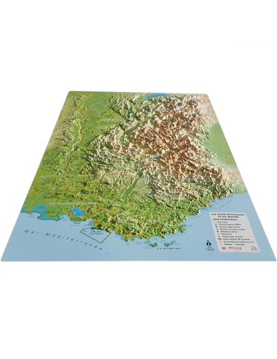 CARTE 3D LES ALPES FRANCAISES