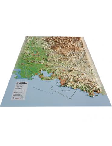 CARTE 3D LES MASSIFS DE PROVENCE