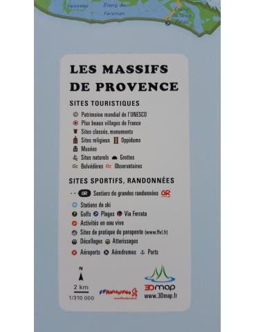 CARTE 3D LES MASSIFS DE PROVENCE