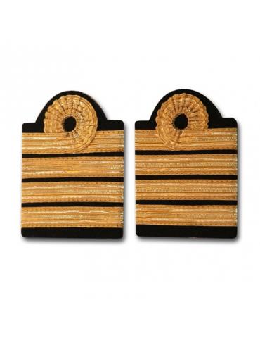 GALONS D'EPAULE BOUCLE 4 BARETTES OR