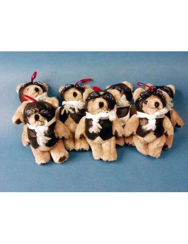 PELUCHE OURSON AVIATEUR 12CM