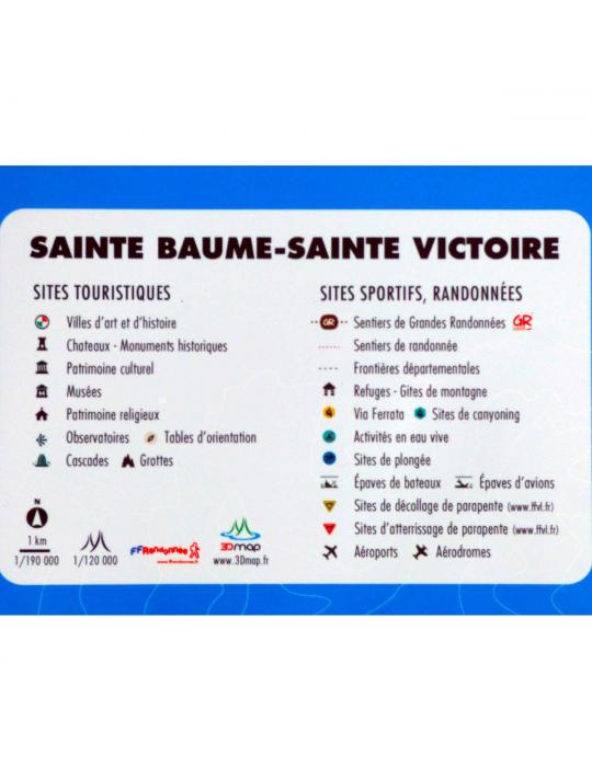 CARTE RELIEF SAINTE VICTOIRE-SAINTE BAUME