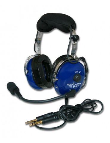 CASQUE APCOM 125.70 BLEU pour pilote avion ulm et hélicoptère