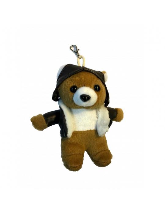 PORTE CLES PELUCHE SOURIS AVIATEUR