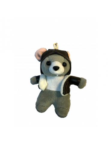 PORTE CLES PELUCHE SOURIS AVIATEUR