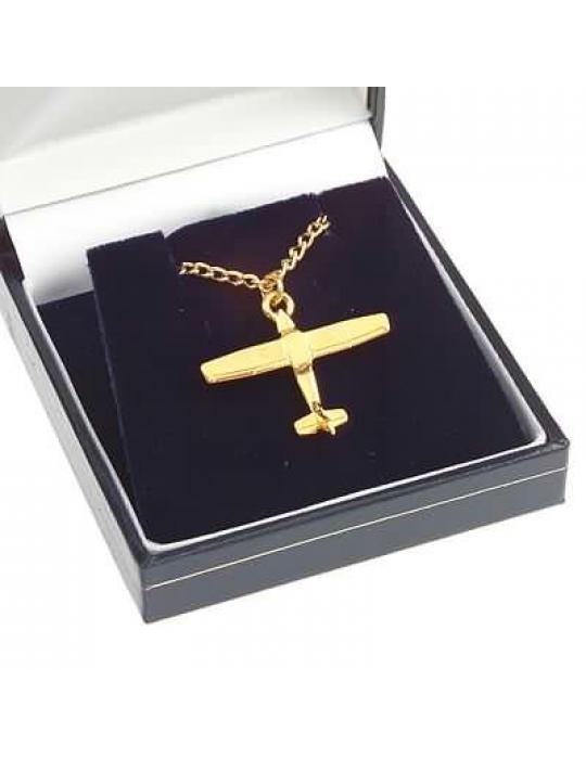 COLLIER+PENDENTIF CESSNA 150/172 DORÉ