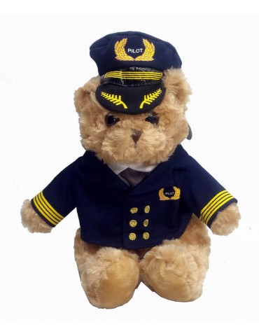 OURS PELUCHE PILOTE 22CM