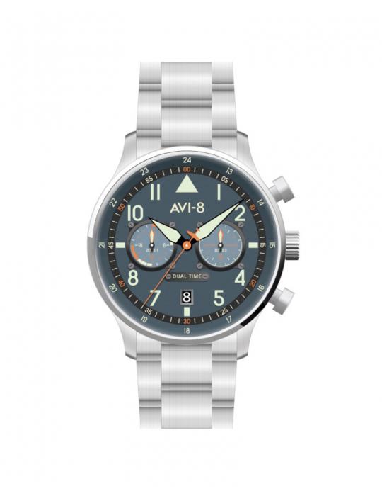 MONTRE HAWKER HURRICANE DUAL TIME METAL AV-4088