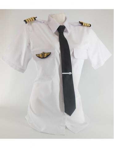 CHEMISE PILOTE FEMME MANCHES COURTES