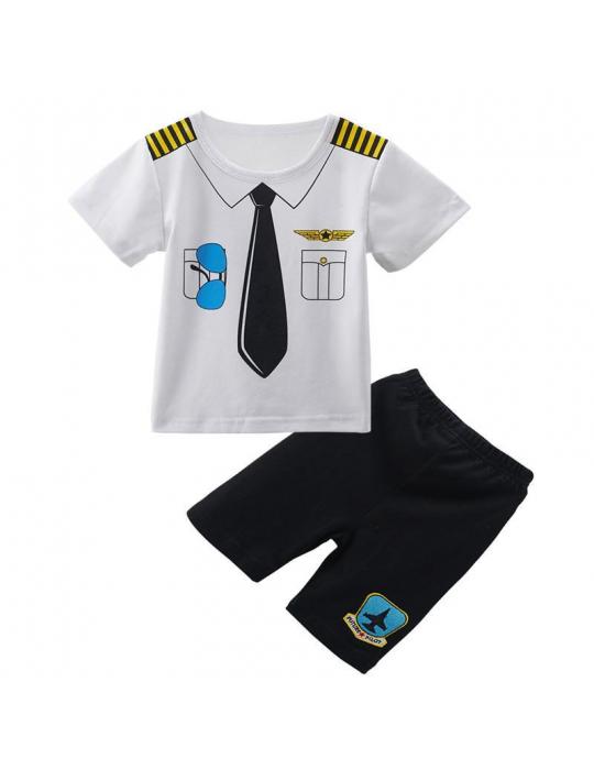 ENSEMBLE UNIFORME PILOTE ENFANT T-SHIRT + SHORT