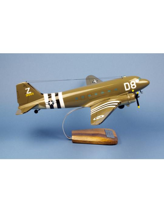 MAQUETTE BOIS C-47 SKYTRAIN "THE ARGONIA" 92SQ/439TCG USAAF DDAY