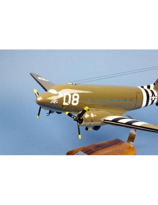 MAQUETTE BOIS C-47 SKYTRAIN "THE ARGONIA" 92SQ/439TCG USAAF DDAY