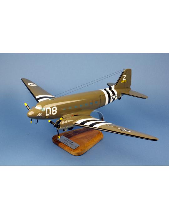 MAQUETTE BOIS C-47 SKYTRAIN "THE ARGONIA" 92SQ/439TCG USAAF DDAY