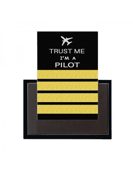 MAGNET TRUST ME I'M A PILOT 4 BARETTES