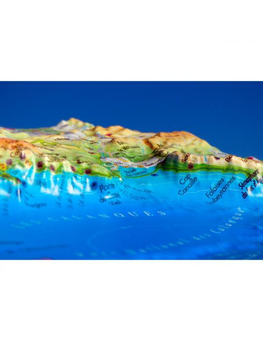 CARTE 3D LES CALANQUES (MARSEILLE, CASSIS, LA CIOTAT)29.5 x 19.5 cm