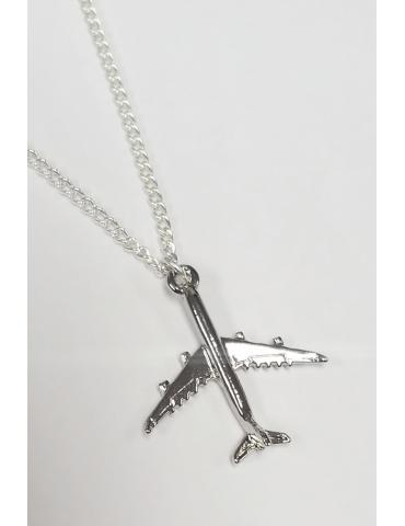 COLLIER + PENDENTIF AIRBUS A340 NIKELEE