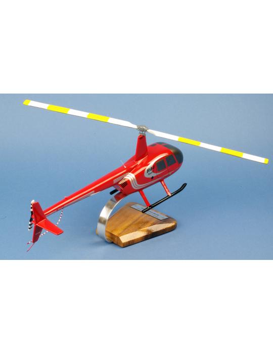 MAQUETTE BOIS HELICOPTERE ROBINSON R44