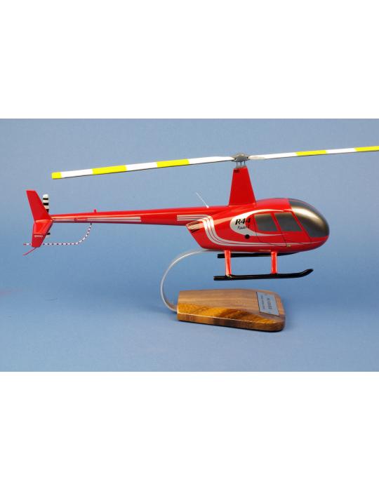 MAQUETTE BOIS HELICOPTERE ROBINSON R44