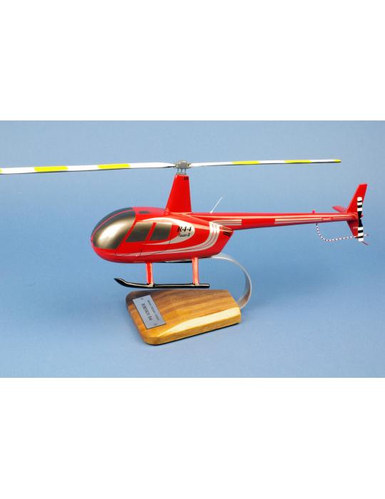 MAQUETTE BOIS HELICOPTERE ROBINSON R44