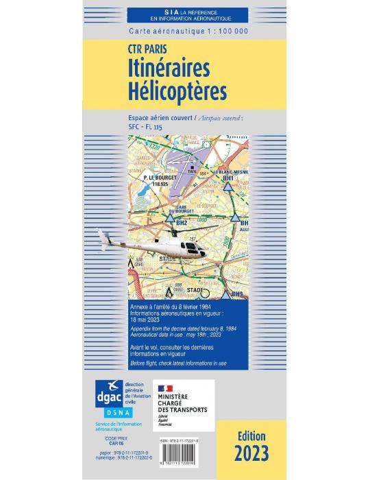 CARTE ITINERAIRE HELICOPTERE PARIS 2023