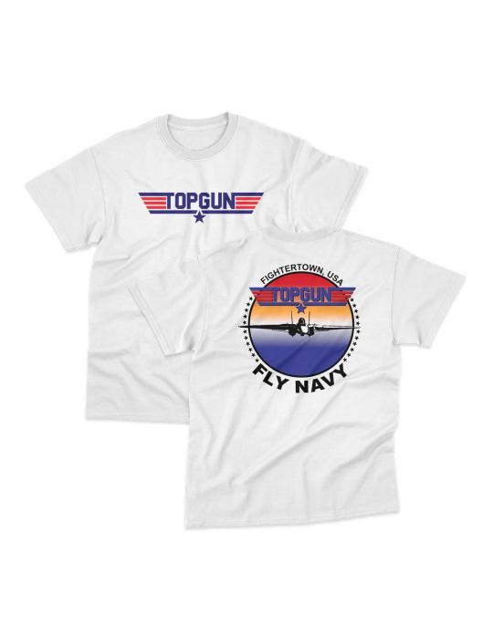 T SHIRT TOP GUN FLY NAVY