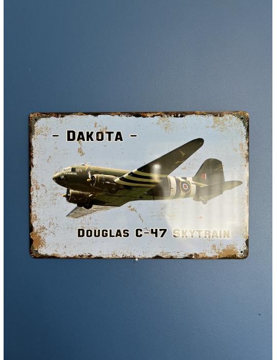 PLAQUE METAL DAKOTA DOUGLAS C-47 SKYTRAIN