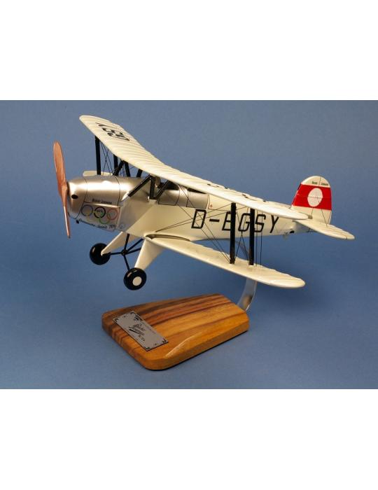 MAQUETTE BOIS BUCKER BU.131A JUNGMANN LOUISE HOFFMAN D-EGSY 1935