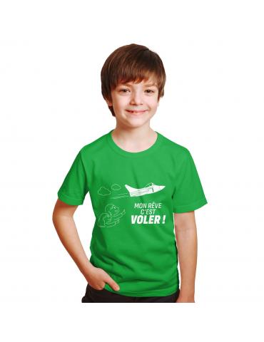 T SHIRT ENFANT MON REVE C'EST VOLER T SHIRT ENFANT MON REVE C'EST VOLER