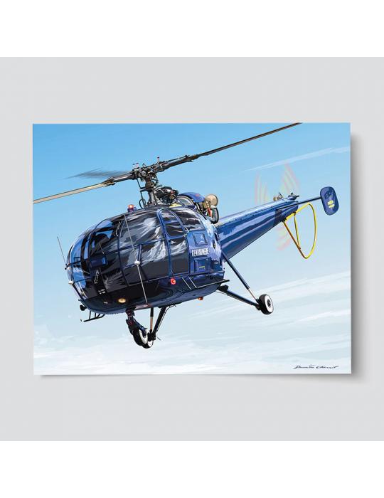 POSTER ALOUETTE III GENDARMERIE Damien Charrit