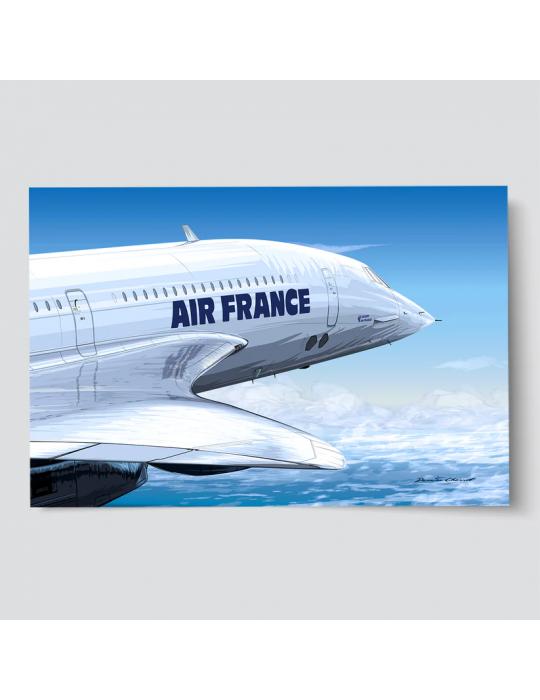 POSTER CONCORDE AIR FRANCE Damien Charrit 