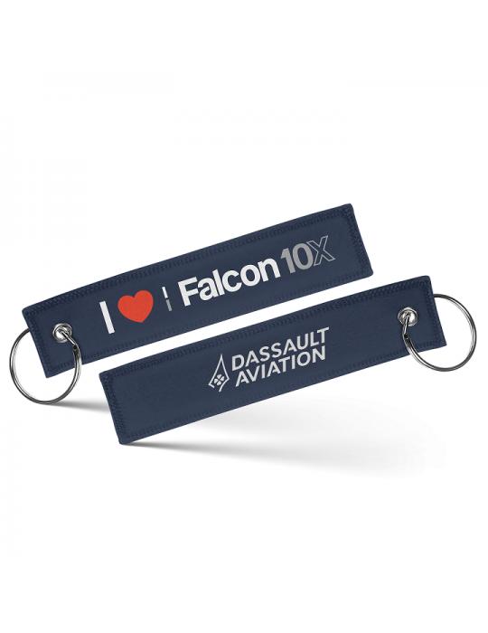 PORTE CLES I LOVE FALCON 10X  TISSUS