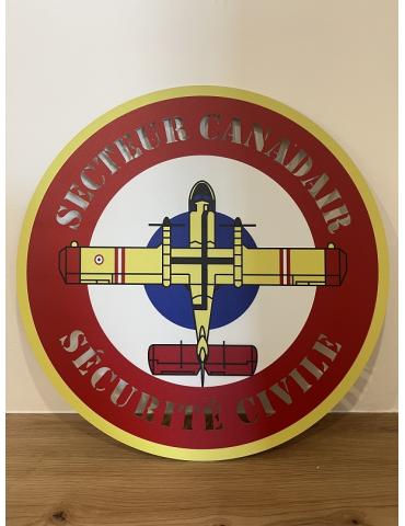PLAQUE METAL SECURITE CIVILE CANADAIR 