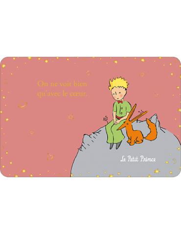 CARTE LE PETIT PRINCE  RENARD ON NE VOIT BIEN QU'AVEC LE COEUR 10 x 15 cm