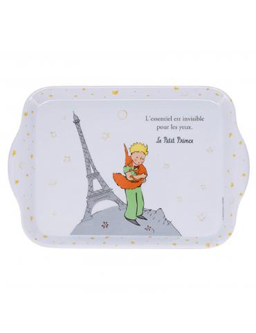 PLATEAU LPP PARIS PETIT MODELE BLANC L'ESSENTIEL EST INVISIBLE POUR LES YEUX 14 X 21CM