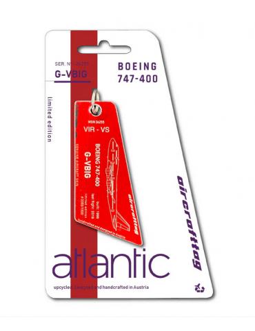 PORTE CLES BOEING 747-400 VIRGIN ATLANTIQUE G-VBIG TINKER BELLE AIRCRAFT TAG