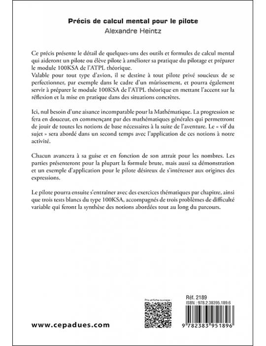 PRECIS DE CALCUL MENTAL POUR LE PILOTE