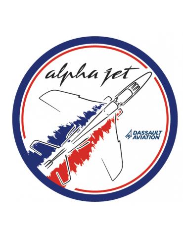PATCH ALPHA JET DASSAULT VELCROS TISSE Ø9CM