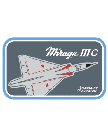 PATCH MIRAGE IIIC DASSAULT VELCROS TISSUS RECTANGLE 12X5CM