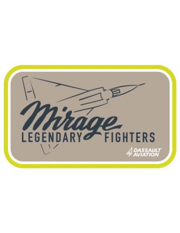 PATCH MIRAGE LEGENDARY FIGHTERS DASSAULT VELCROS TISSUS RECTANGLE 12X5CM