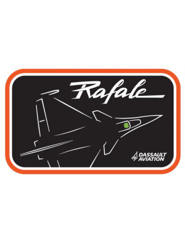 PATCH RAFALE NOIR DASSAULT VELCROS TISSUS RECTANGLE12X5CM