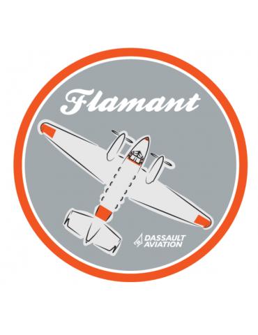 PATCH FLAMMANT DASSAULT TISSUS VELCROS Ø9CM
