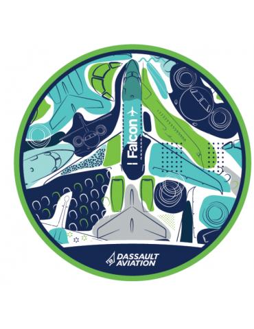 PATCH FALCON COLORE DASSAULT VELCROS Ø9CM