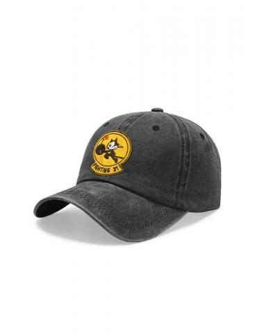 CASQUETTE VINTAGE FIGHTING 31 WILDCAT NOIR