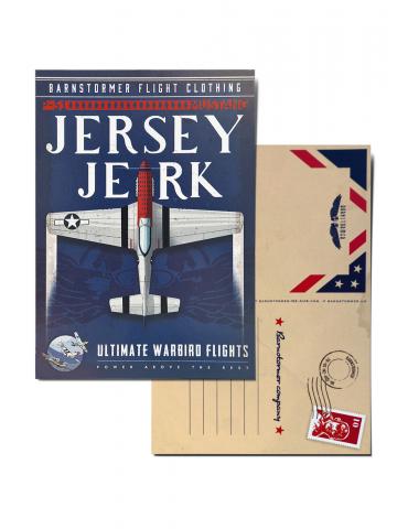 CARTE POSTALE JERSEY JERK BLEUE