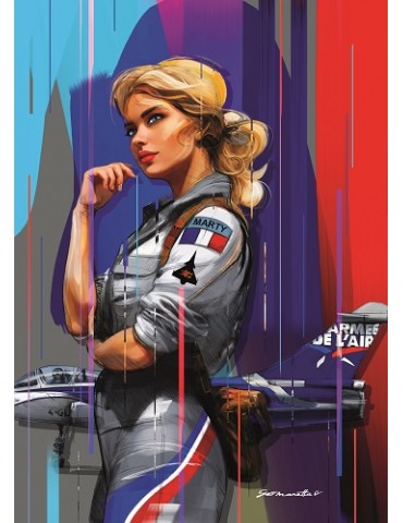 AFFICHE PIN UP BLONDE MARTY...