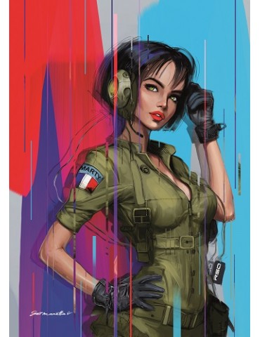 AFFICHE PIN UP BRUNE MARTY...