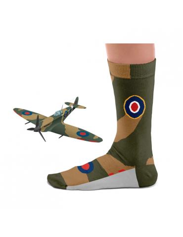 PAIRE DE CHAUSSETTES SPITFIRE COCARDE