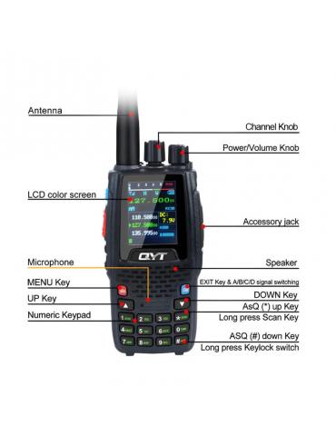 RADIO QYT KT-A16 EMETTEUR RECEPTEUR108-136 Mhz