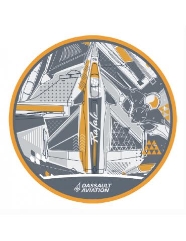 PATCH RAFALE JAUNE VELCROS TISSUS