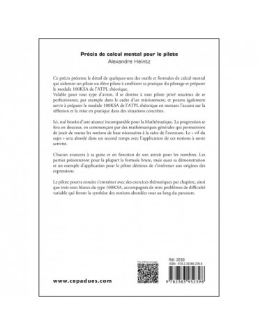 PRECIS DE CALCUL MENTAL POUR LE PILOTE 2ème édition